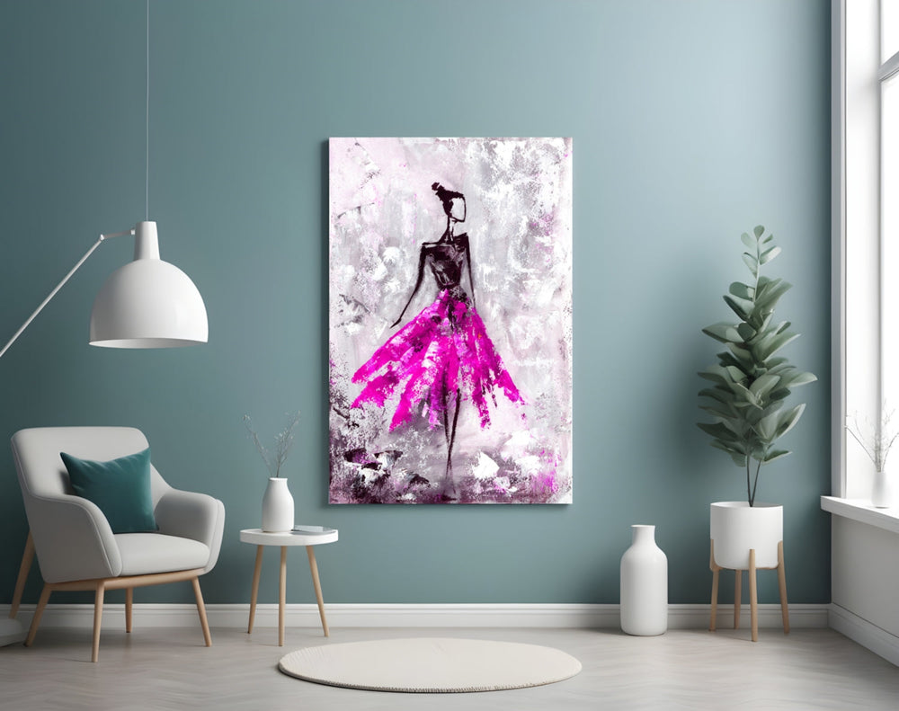 Kadın (Pembe) Cam Tablo