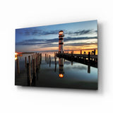 Deniz feneri Cam Tablo