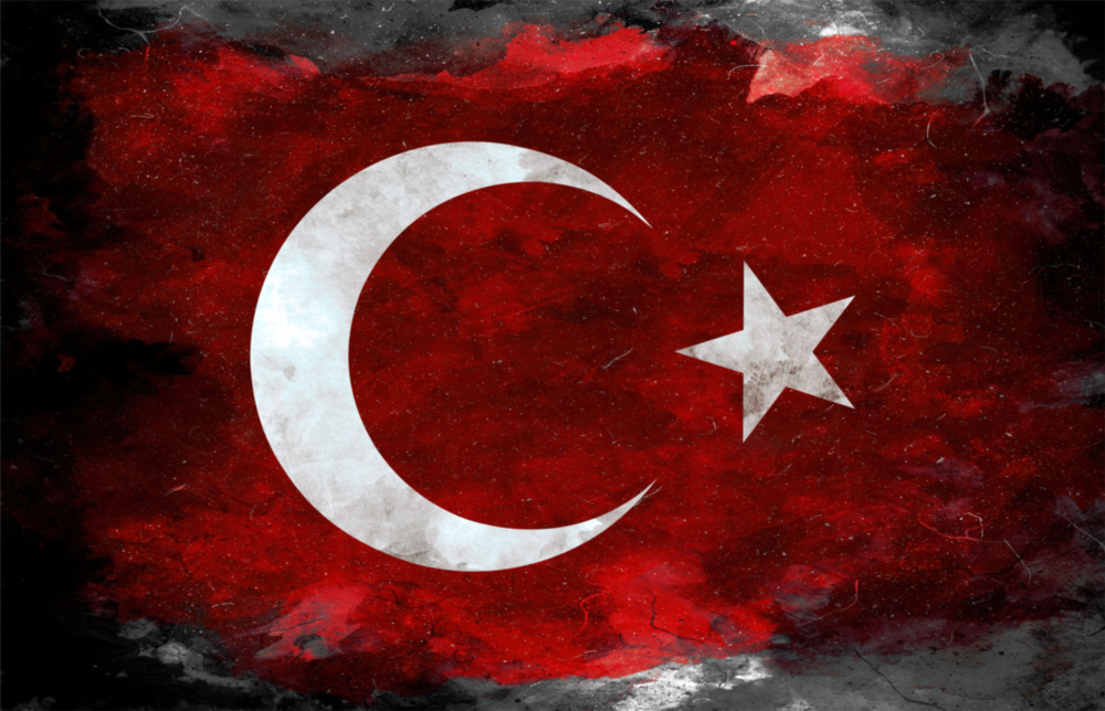 Türk Bayrağı Cam Tablo