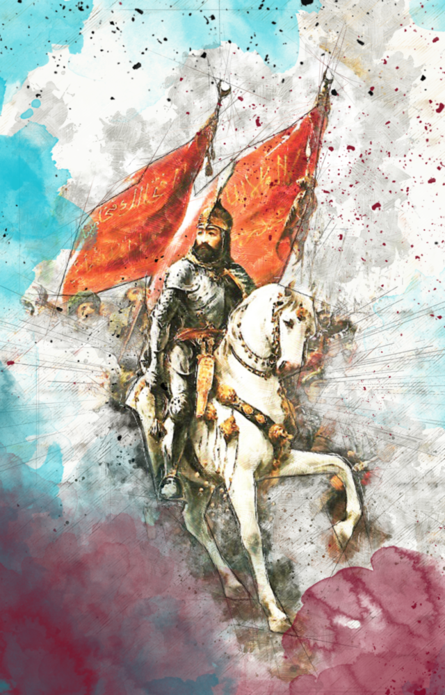Fatih Sultan Mehmet İstanbul Kapılarında Cam Tablo