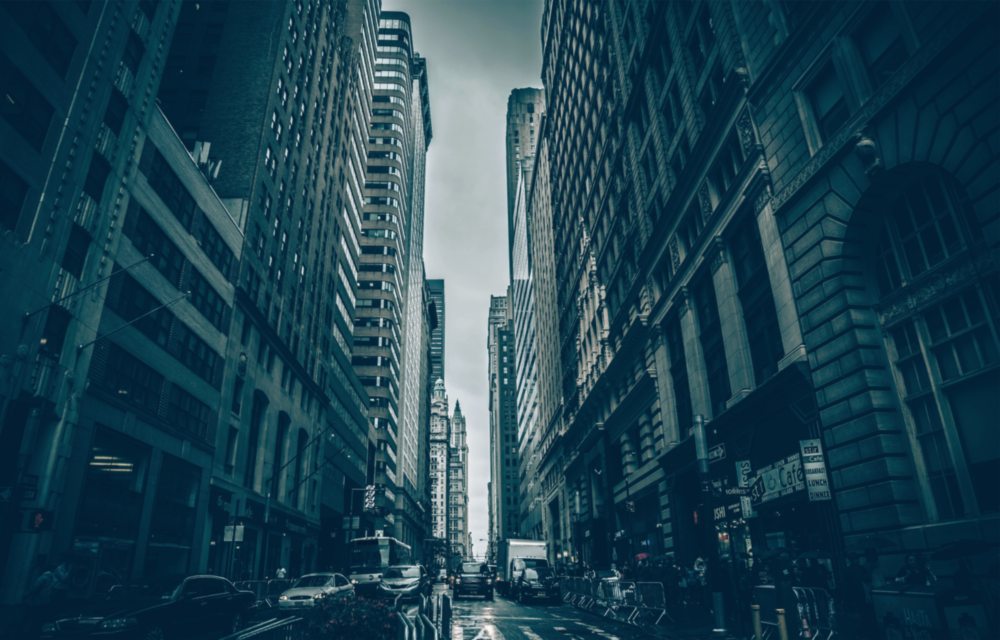 New York Şehri Cam Tablo