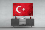 Türk Bayrağı Cam Tablo.