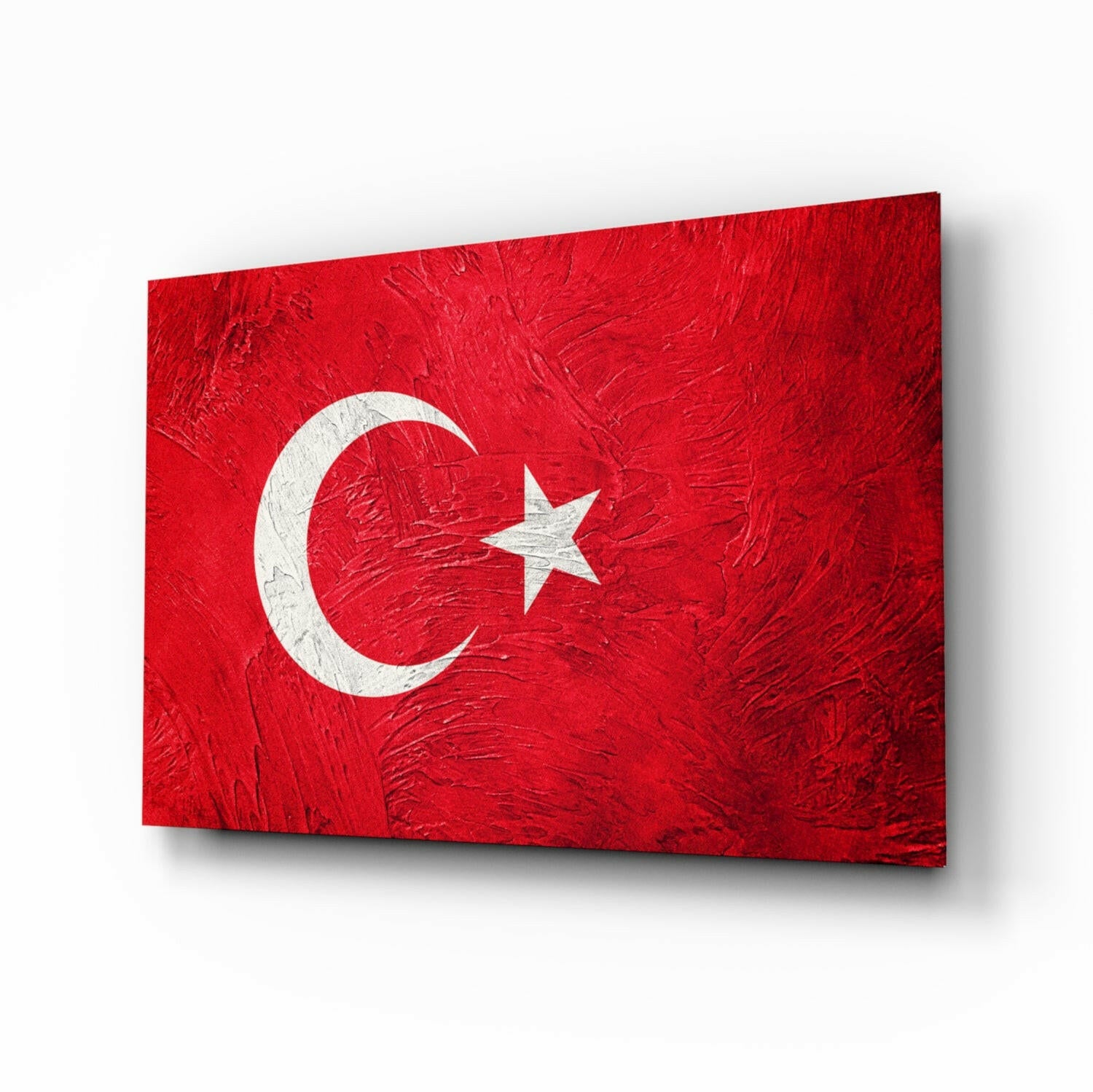 Türk Bayrağı Cam Tablo
