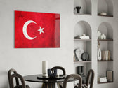 Türk Bayrağı Cam Tablo.