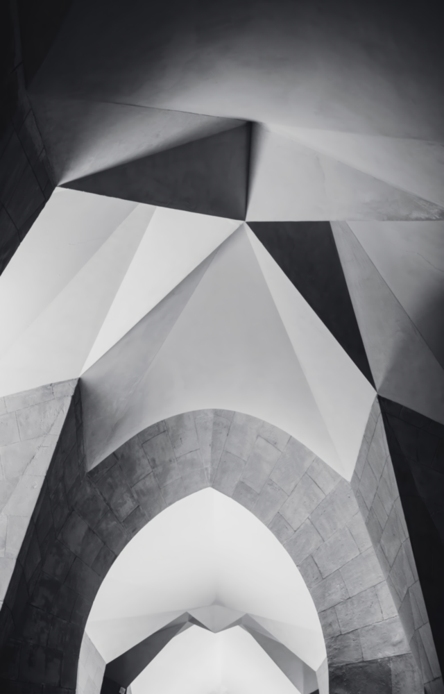 Mimari Geometrik Şekiller Cam Tablo