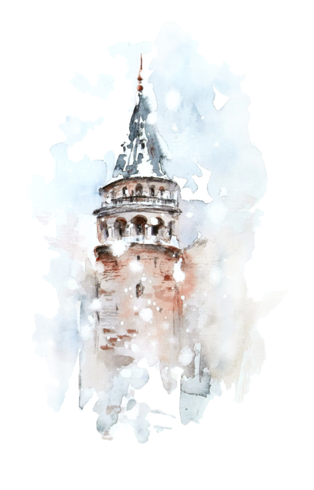Galata Kulesi Cam Tablo