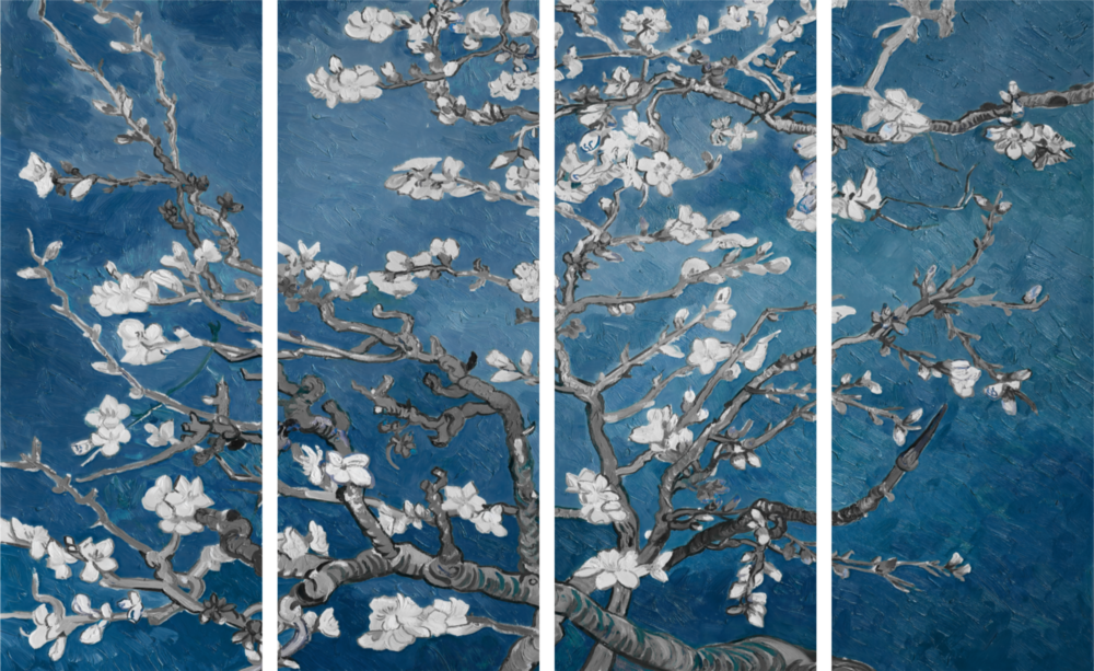 Sakura 4 Parça Mega Cam Tablo | 150x92 cm
