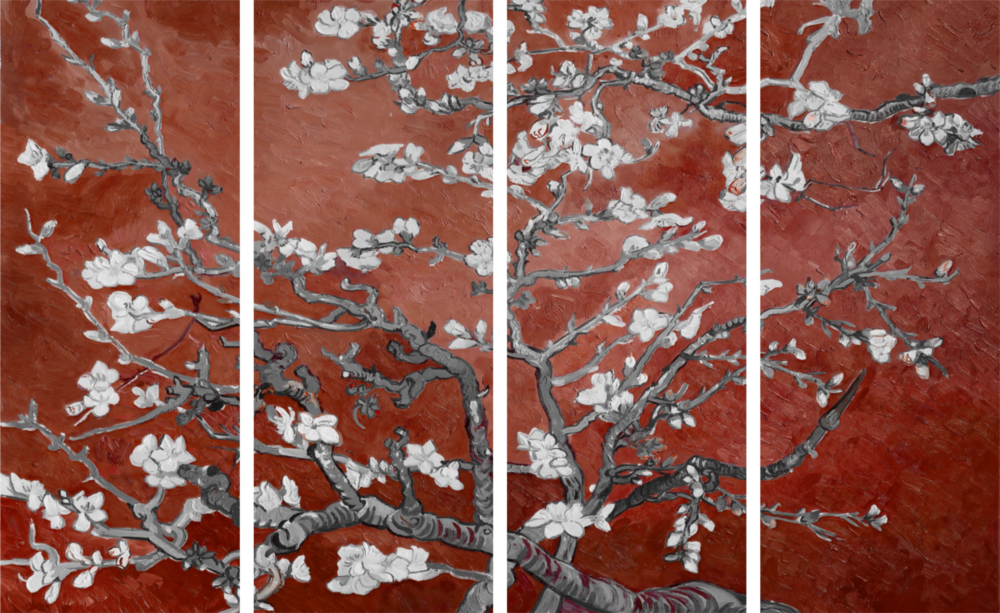Sakura 4 Parça Mega Cam Tablo | 150x92 cm