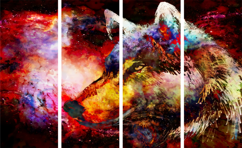 Kurt 4 Parça Mega Cam Tablo | 150x92 cm