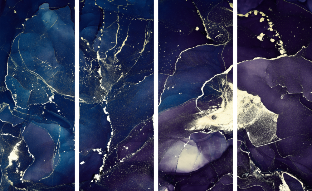 Mermer 4 Parça Mega Cam Tablo | 150x92 cm