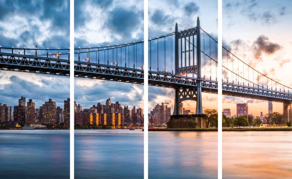 Manhattan'Da Gün Batımı Cam Tablo