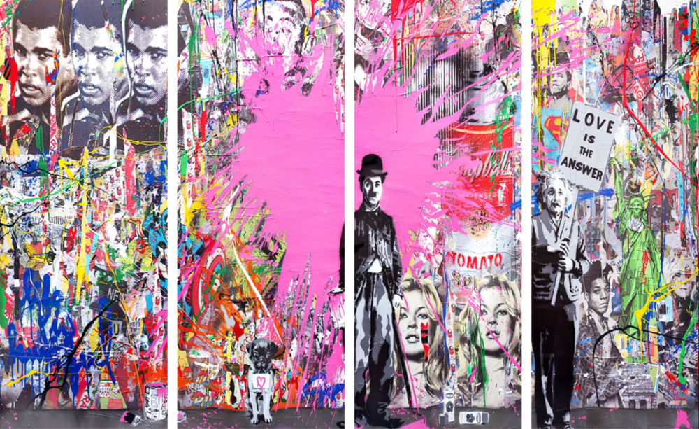 Charlie, Einstein Ve Banksy Cam Tablo