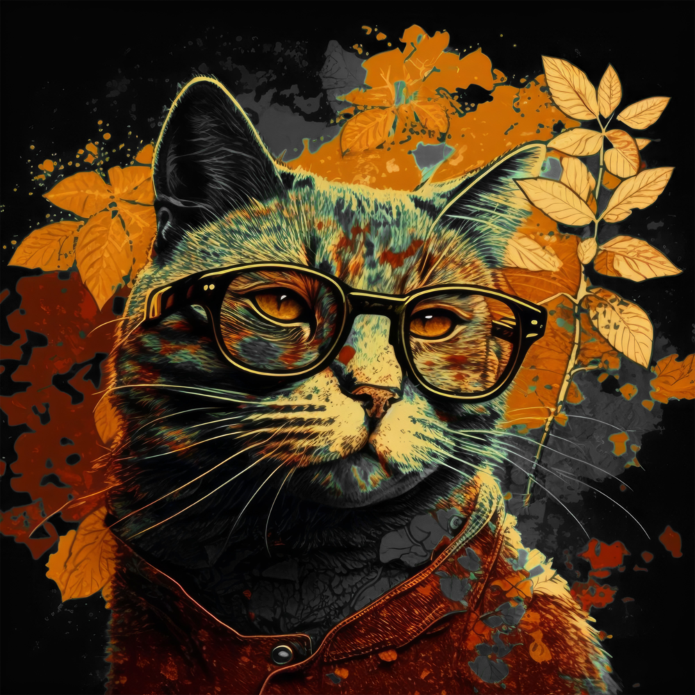 Entel kedi Cam Tablo || Tasarımcı Koleksiyonu