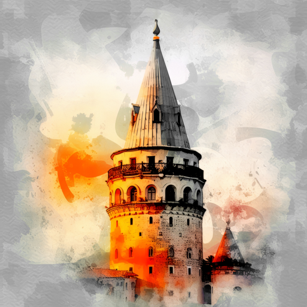 Galata Kulesi Cam Tablo || Tasarımcı Koleksiyonu