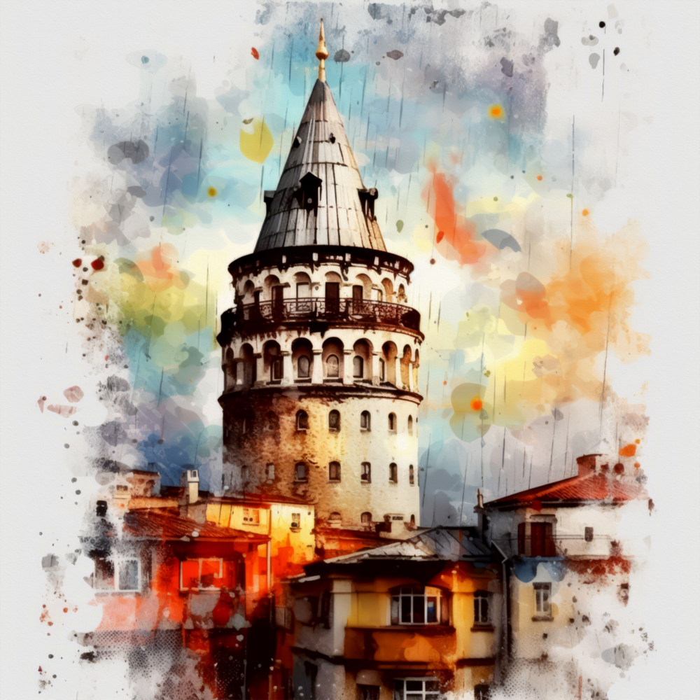 Galata Kulesi Cam Tablo || Tasarımcı Koleksiyonu
