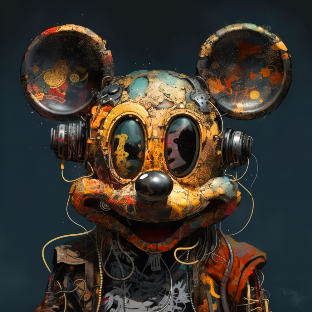 Mickey Makine Cam Tablo
