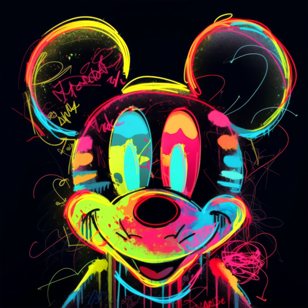 Neon Mickey Cam Tablo