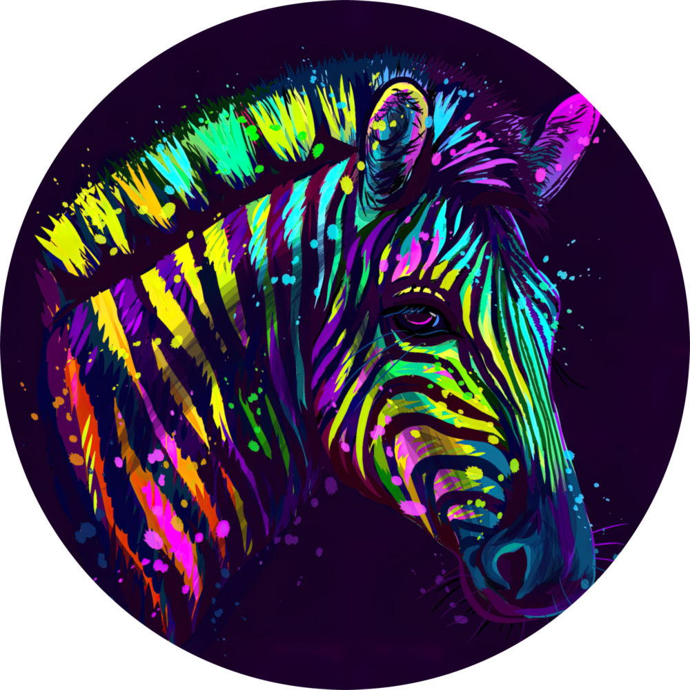 Renkli Zebra Cam Tablo
