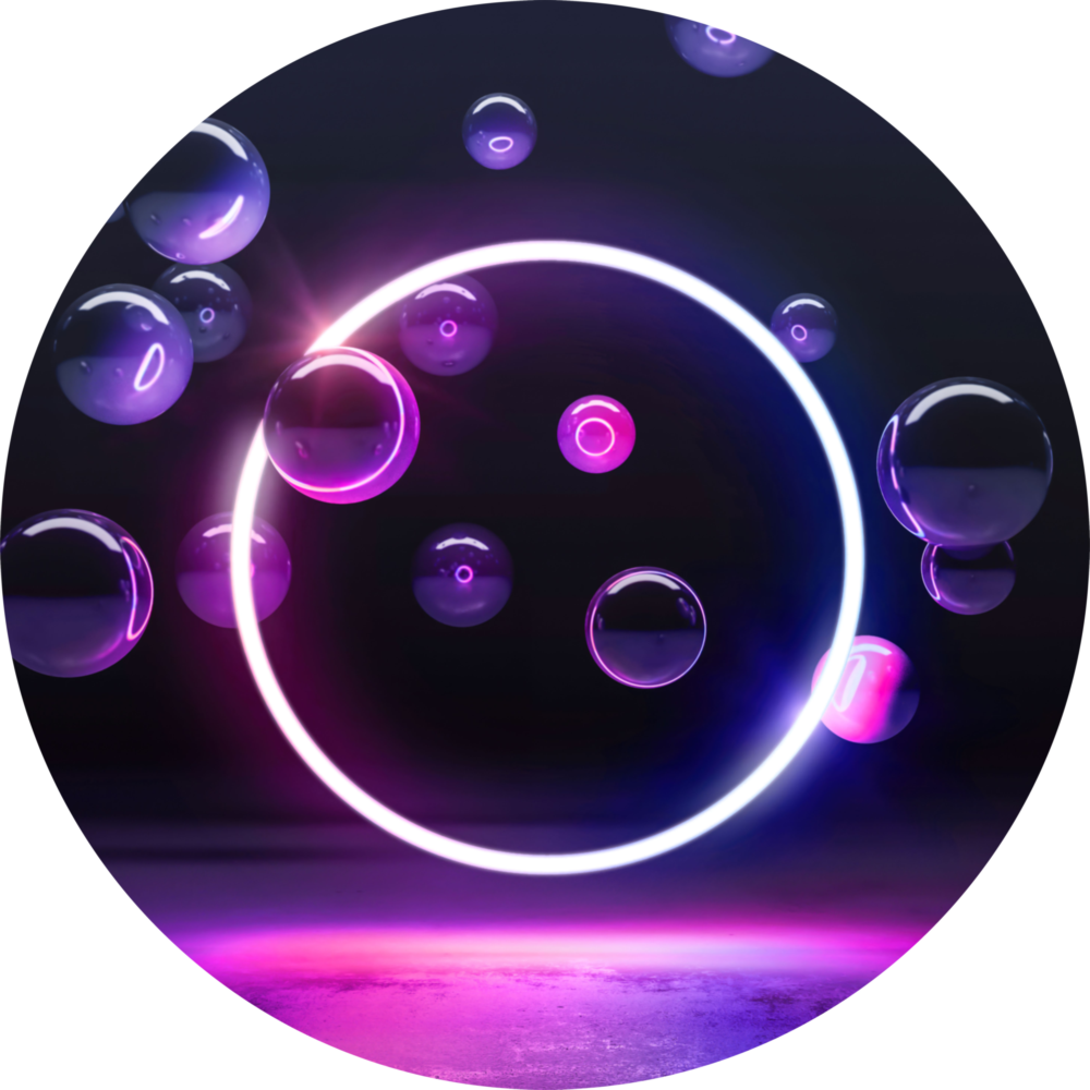 Neon Daire Cam Tablo