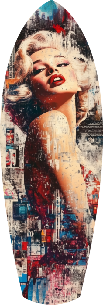 Marilyn Monroe'nun Vintage Rüyaları Cam Tablo