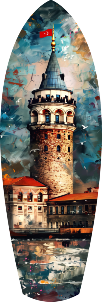 Galata Kulesi Cam Tablo
