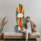 Pozitif Enerji Güneş Işını Folk Art Cam Tablo.