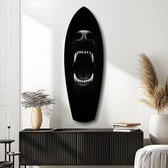 Canavar Dişleri Yakın Çekim Karanlık Cam Tablo.