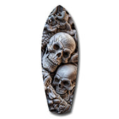 Kafatası Yığını Yılan Gotik Memento Mori Cam Tablo.