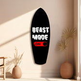 Beast Mode On Anahtar Motivasyon Cam Tablo.