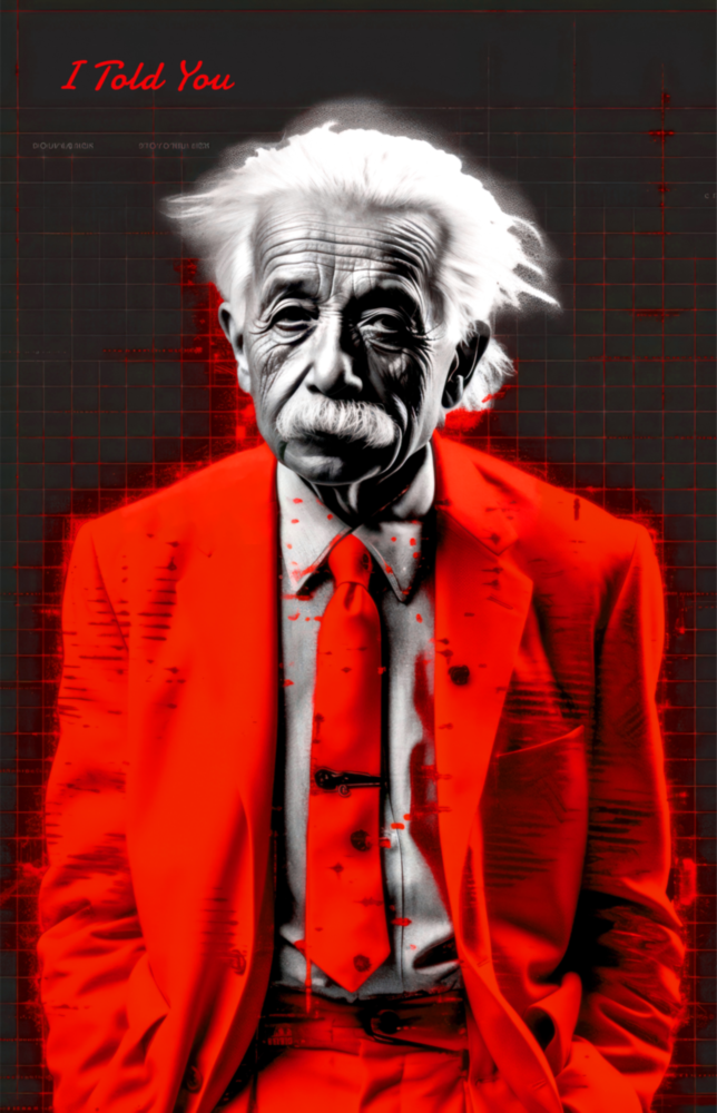 Albert Einstein’ın Renki Dünyası Cam Tablo || Tasarımcı Koleksiyonu