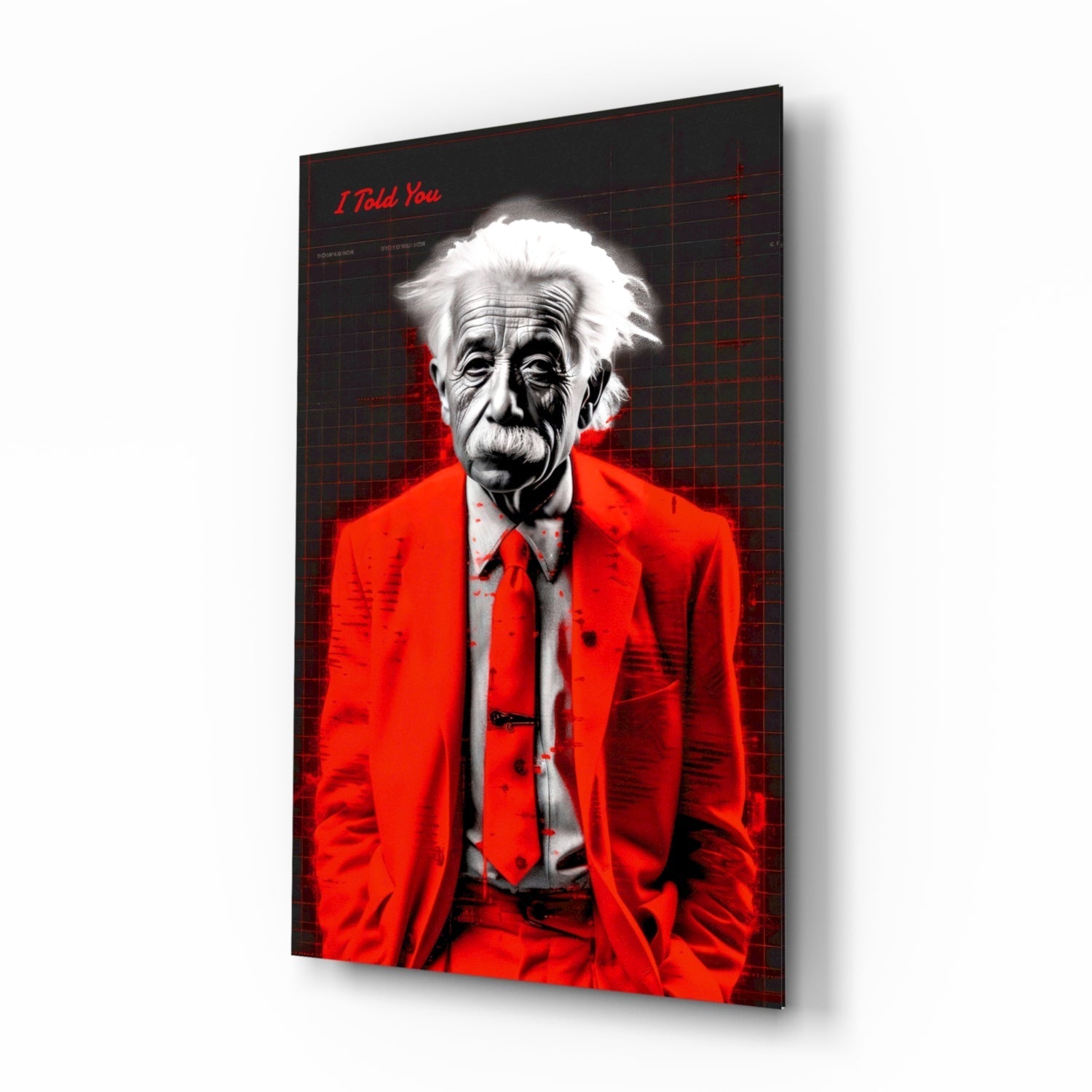 Albert Einstein’ın Renki Dünyası Cam Tablo || Tasarımcı Koleksiyonu