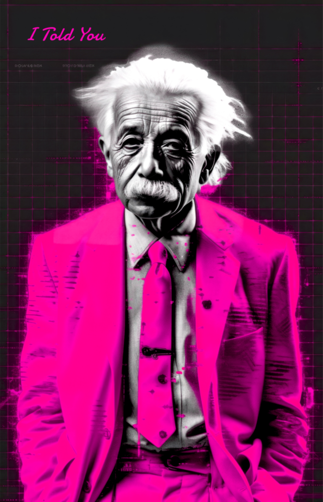 Albert Einstein’ın Renki Dünyası Cam Tablo || Tasarımcı Koleksiyonu