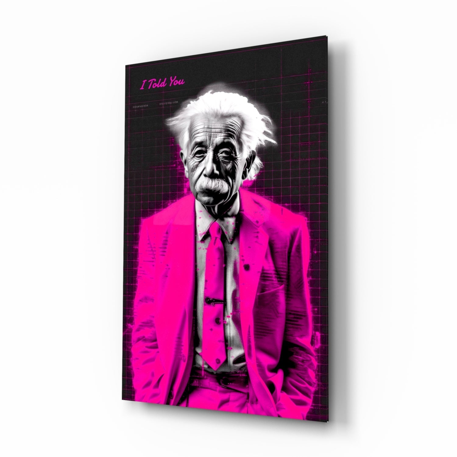 Albert Einstein’ın Renki Dünyası Cam Tablo || Tasarımcı Koleksiyonu