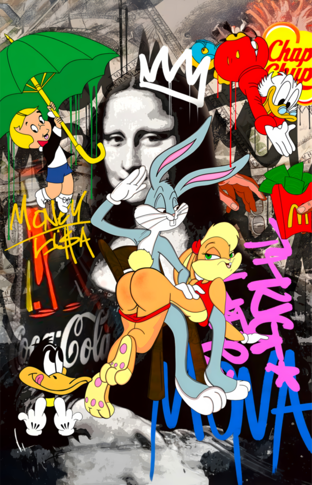 Mona Lisa: Pop Art Kargaşası Cam Tablo || Tasarımcı Koleksiyonu