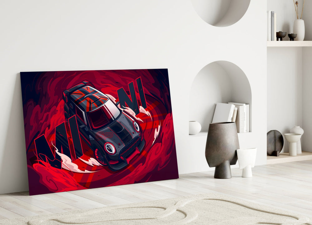 MINI Vortex of Speed Glass Wall Art || Designer Collection