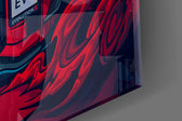 EVO X Red Storm Glass Wall Art || Designer Collection