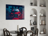 EVO X Red Storm Glass Wall Art || Designer Collection