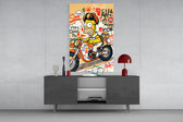 Biker Homer Gulf Style Glass Wall Art || Designer Collection