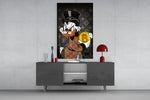 Crypto Rich Scoundrel Glass Wall Art || Designer Collection