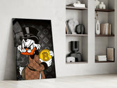 Crypto Rich Scoundrel Glass Wall Art || Designer Collection