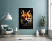 Eyes of the Fox Glass Wall Art || Designer Collection
