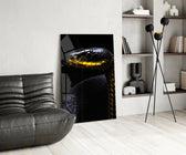Black and Yellow Viper Glass Wall Art || Designer Collection