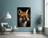 The Secret of the Fox Glass Wall Art || Designer Collection