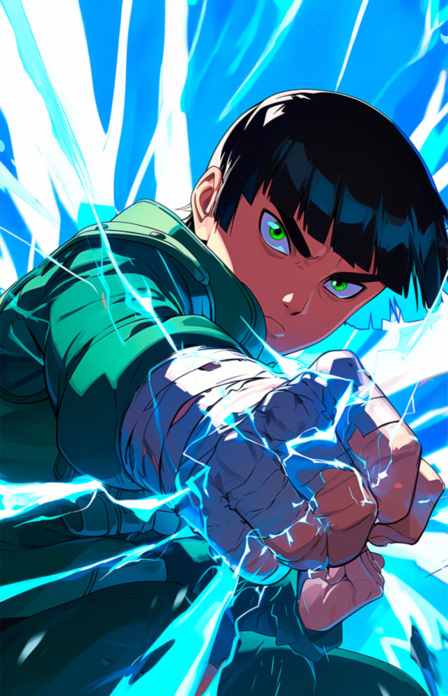 Yumruk Gücü Rock Lee Cam Tablo || Tasarımcı Koleksiyonu