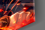 Flame Hashira Kyojuro Rengoku Glass Wall Art || Designer Collection