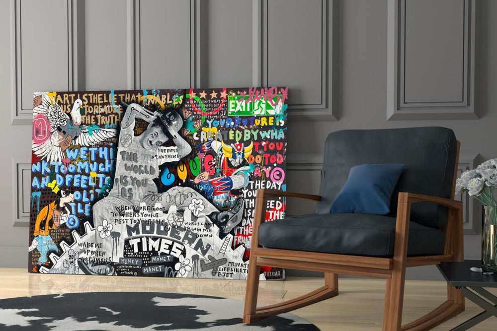 Modern Times Glass Wall Art || Designer Collection
