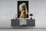 Girl Stuck on Clothespin Glass Wall Art || Designer Collection