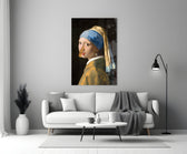 Girl Stuck on Clothespin Glass Wall Art || Designer Collection