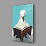 Wise Seagull Glass Wall Art || Designer Collection