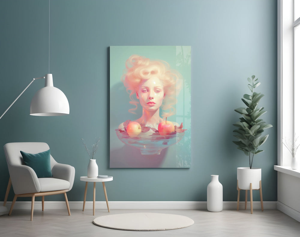 Apple Tranquility Glass Wall Art || Designer Collection